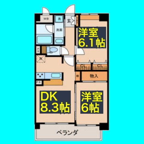 サンシティ名西通の間取り