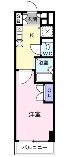 アイフェリーク大森の間取り|間取り　1Kバストイレ別