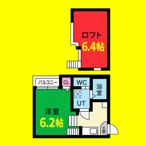 メゾン・フランク　名古屋市賃貸　仲介手数料無料の間取り