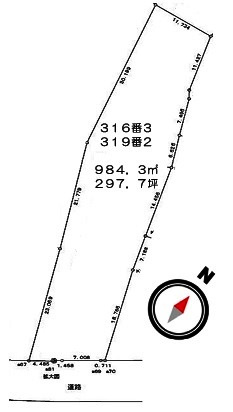 日高市大谷沢　建築条件なし売地　JR川越線『武蔵高萩駅』徒歩28分　【高萩小学区】の区画図