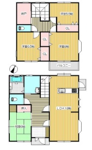 宇多津町沼ノ池　リフォーム戸建の間取り