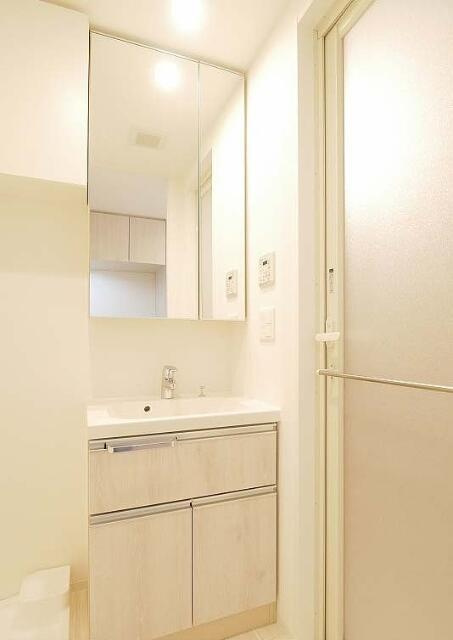 ＰＲＥＭＩＵＭ　ＣＵＢＥ大井町＃ｍｏの独立洗面台|独立洗面台、小物を置くことができて便利です
