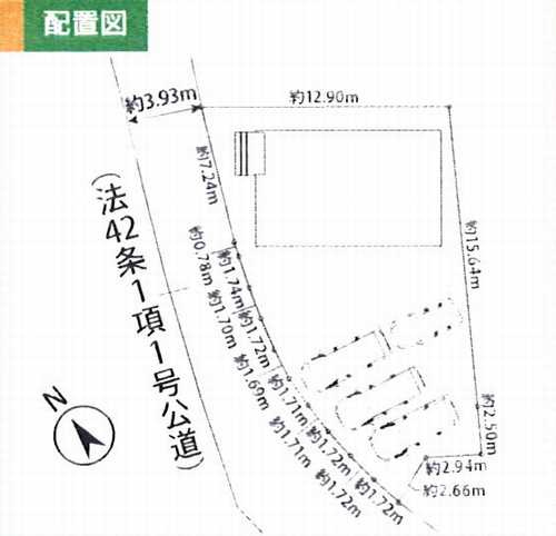緑区町屋3丁目1期　新築戸建全1棟　№1の区画図