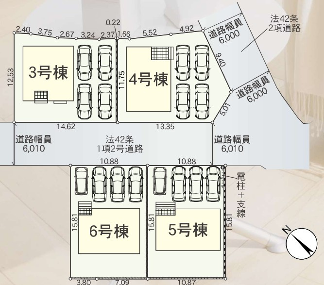 新築戸建　富士宮市淀平町第2第2期　全4棟　3号棟の区画図|3号棟