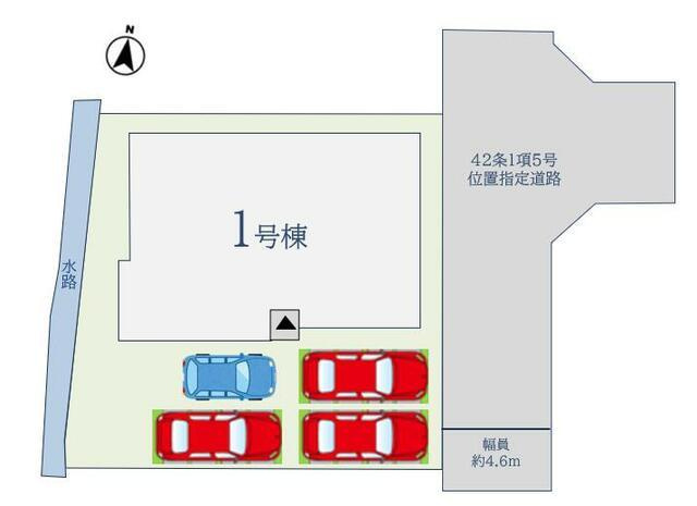 佐賀市神園６丁目の新築一戸建の区画図| 