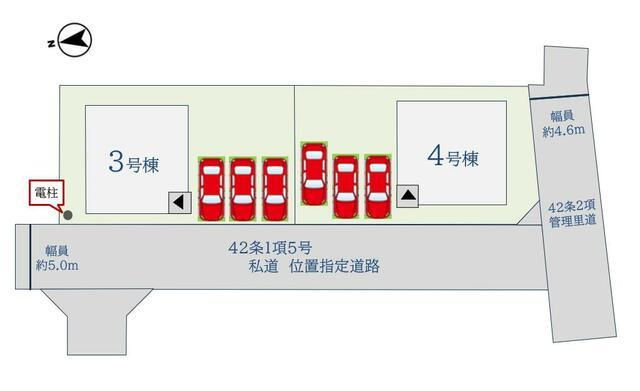 唐津市鏡の新築一戸建の区画図| 
