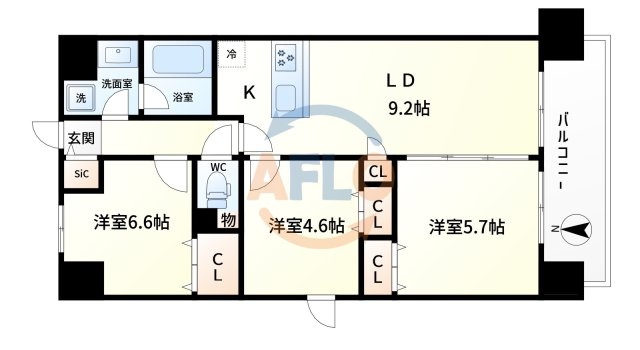 ラフィネール大阪十三の間取り|ラフィネール大阪十三　間取り