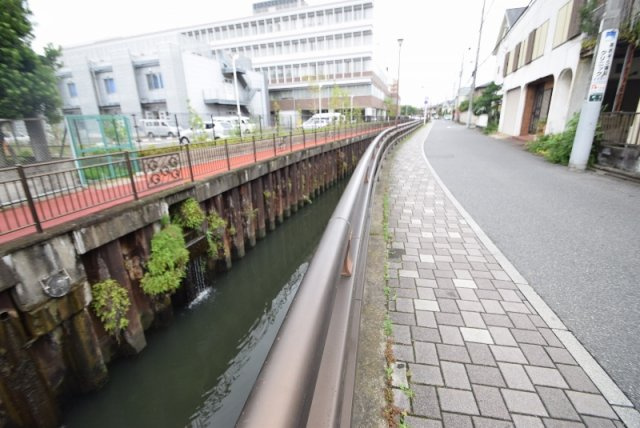 ＴＫコーポラスのその他|小川が流れる前面道路