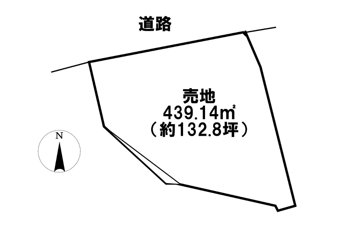 久留米市高良内町　売り土地の区画図