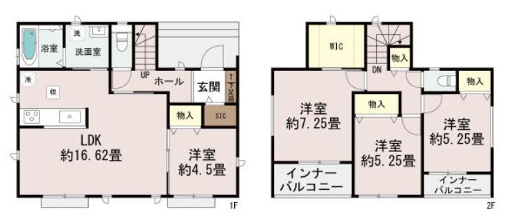 ハートフルタウン前橋市南町３丁目70番　Ａ号棟の間取り|全室南向きの4LDKで陽当たり良好な間取りです！
土地面積185.50㎡、建物面積103.92㎡で十分な広さです！