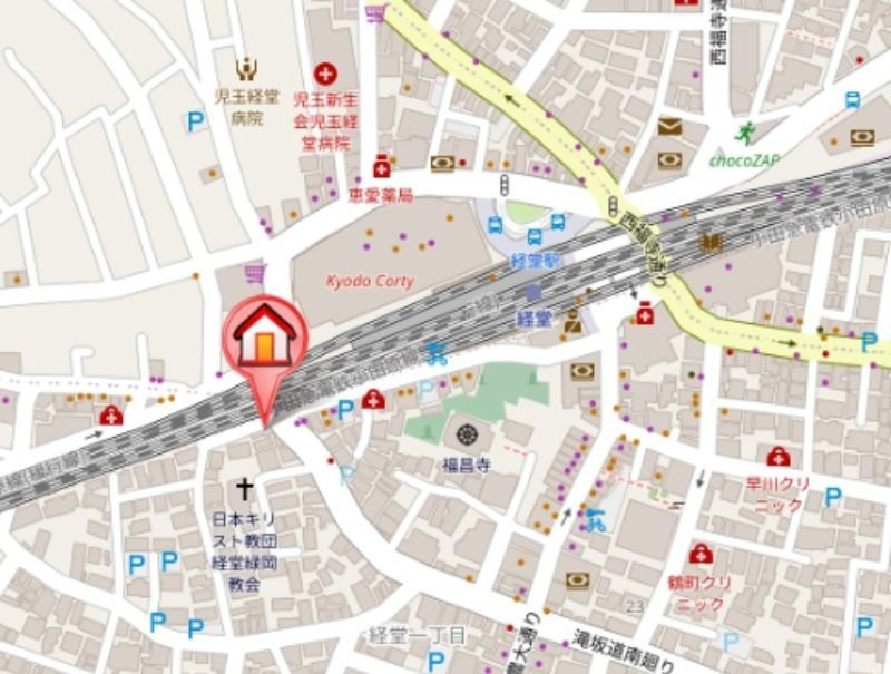 レトア経堂Ⅰの地図