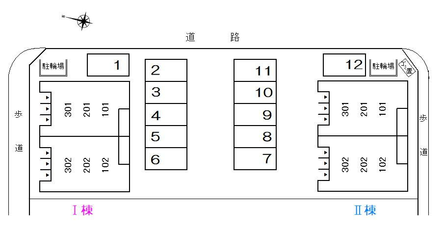 クレール・アンジュⅠの区画図
