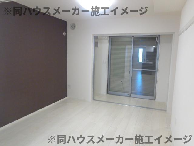仮）日野市日野アパート新築工事のバルコニー