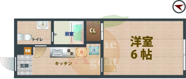 【間取り】 | VISTA MINAMIASAGAYA | 1Kのお部屋です。