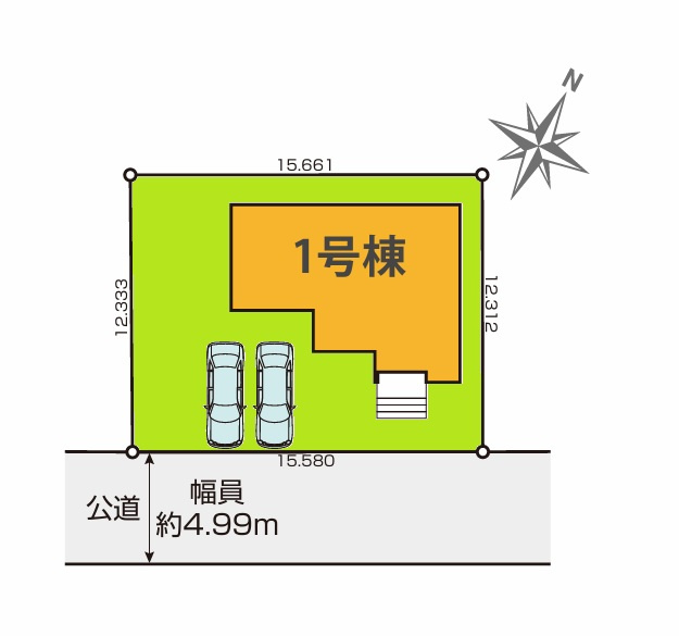 GRACE　水戸市住吉町　1期 　限定1棟！の前面道路含む現地写真|並列駐車可能です。気になる他の物件と合わせての現地ご案内も可能です。HPから、またお電話でも、お気軽にお問い合わせください。

