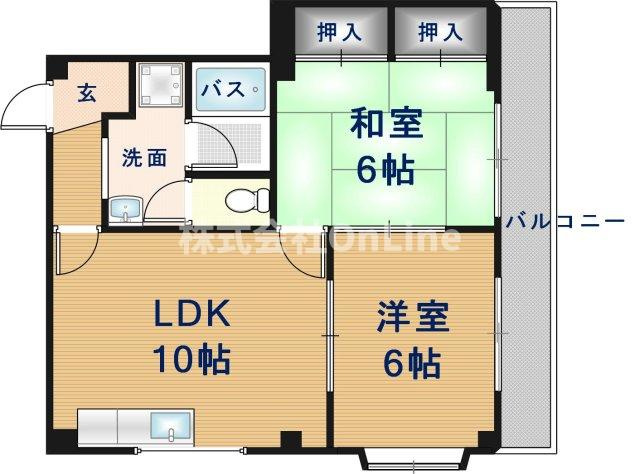 【間取り】 | ビートル山本北E棟