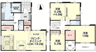 【間取り】 | 郡山市鳴神2丁目新築一戸建て1棟