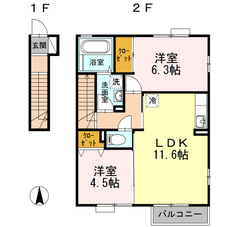 フィオーレ Ⅰの間取り