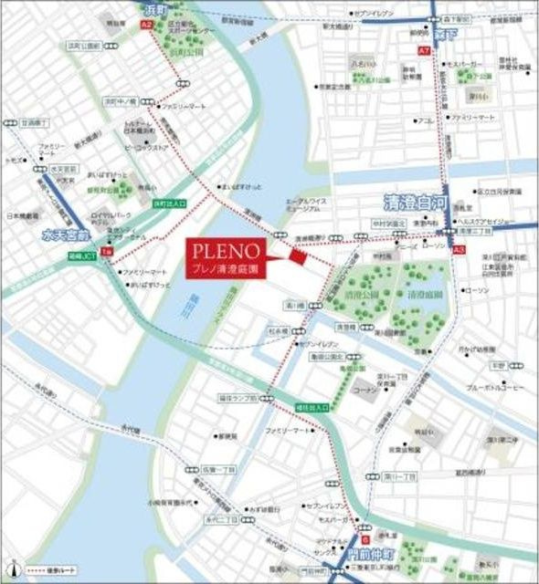 プレノ清澄庭園の地図
