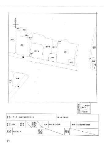 見附市坂井町　売土地（更地渡し）の区画図