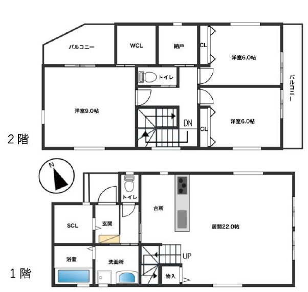 加古郡播磨町古宮7丁目（全１）新築の間取り|3SLDK＋WIC＋SICです。