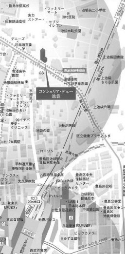 コンシェリア・デュー池袋の地図