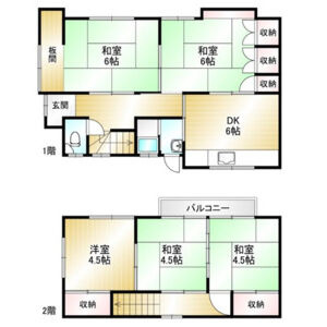 檜川町戸建の間取り