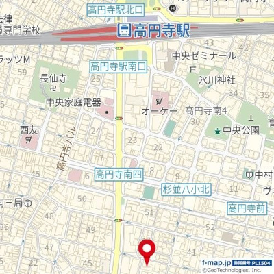 【地図】 | スカイコート高円寺第５