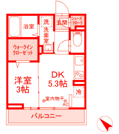 横浜市戸塚区矢部町のアパートの間取り