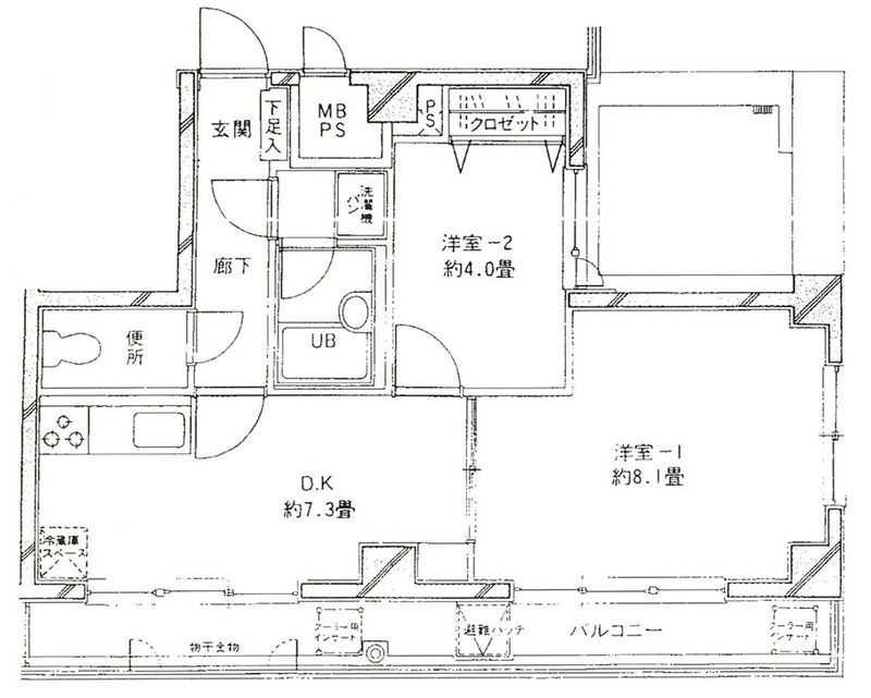 足立区梅田２丁目の賃貸マンションの間取り