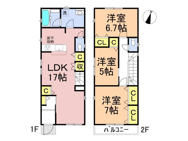 【商談中】クワイエ　岐阜市平河町第2　全1区画分譲の間取り|■1号棟　■ヤマダ不動産　株式会社リライフ　
■夢のマイホーム購入をフルサポートします！