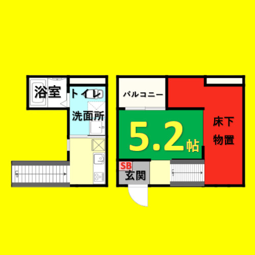 VIVA米野Ⅱ(ビバコメノツー)　名古屋市賃貸　仲介手数料無料の間取り