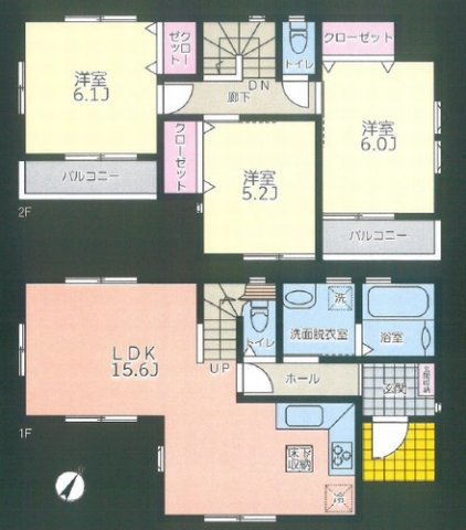 【仲介手数料０円】藤沢市善行　中古一戸建ての間取り|藤沢市善行　中古一戸建て