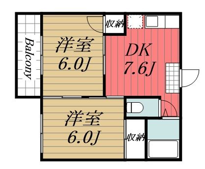 【間取り】 | コーポ誉田第2