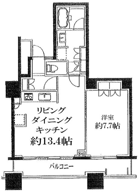 芝浦アイランド　グローヴタワーの間取り|間取りです。