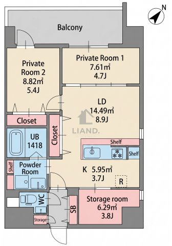 MODERN PALAZZO住吉　住吉小学校区の間取り|MODERN PALAZZO住吉