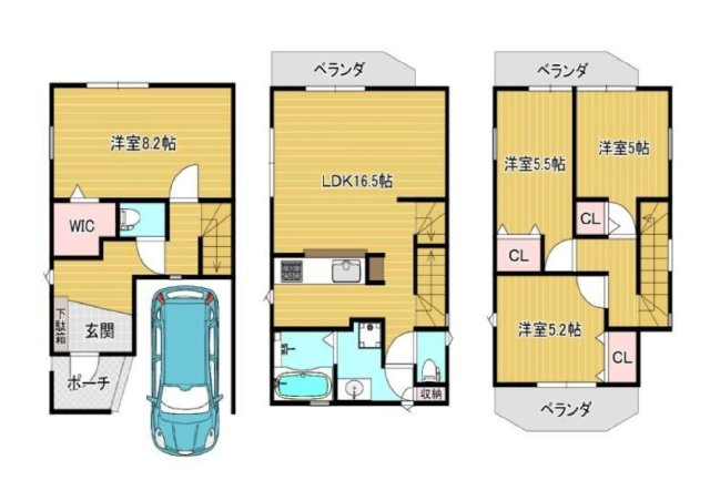 【間取り】 | グリーンライン「北山田」中古戸建