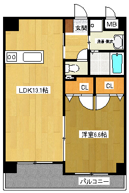 ランドスケープ田崎本町の間取り