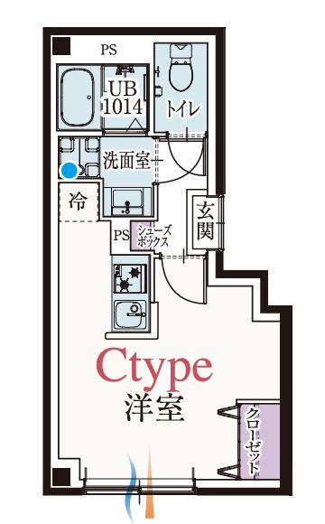 川口市中青木１丁目の賃貸マンションの間取り