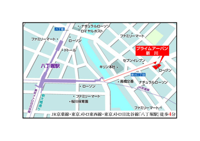 【地図】 | プライムアーバン新川