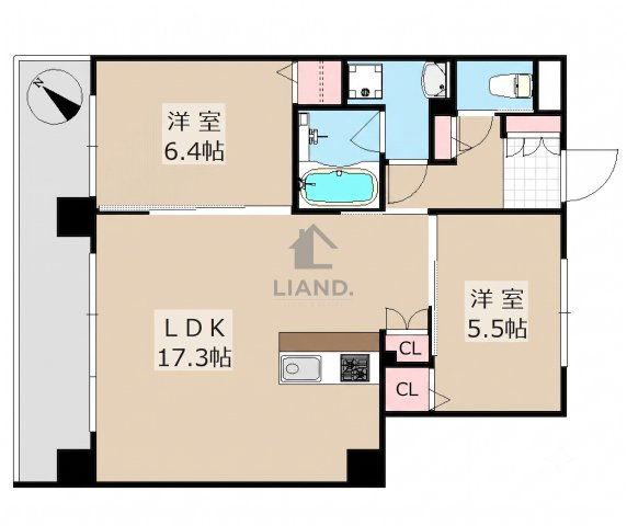  ボヌール博多　東住吉小学校区の間取り|ボヌール博多
