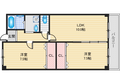 ファミール古川の間取り