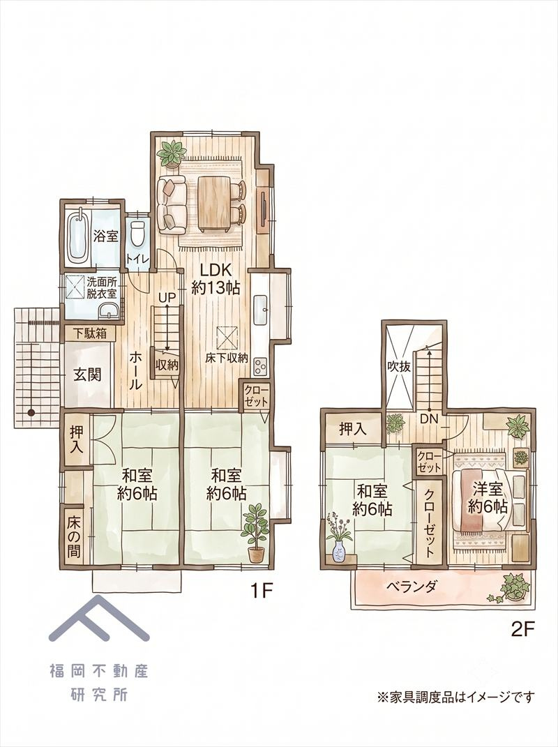 糟屋郡須惠町大字旅石　戸建ての間取り