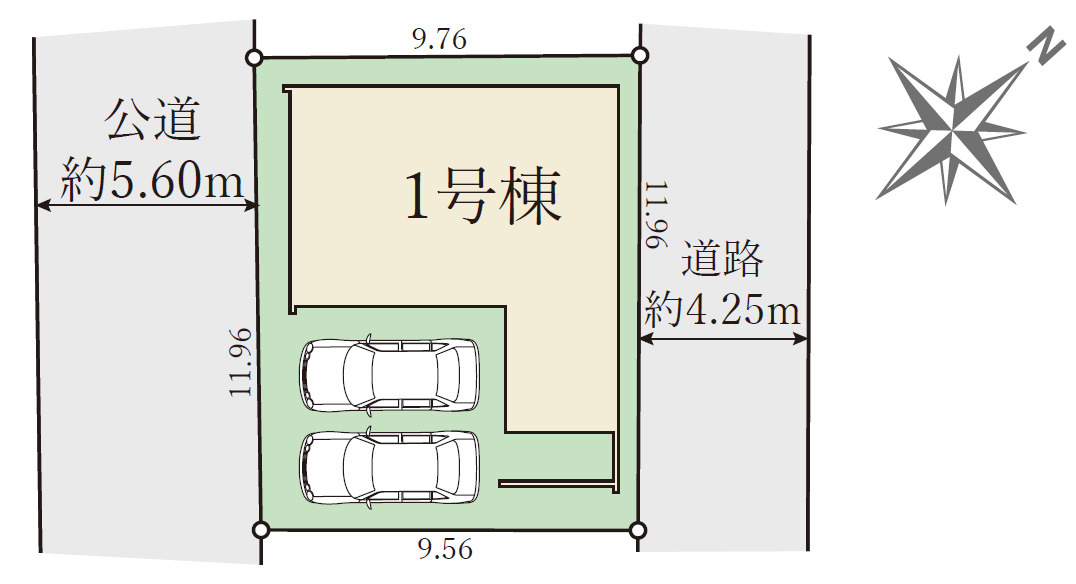 加古川市加古川町23期美乃利（全1）新築の区画図|1号棟です。