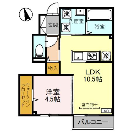 D-ROOM　MKの間取り