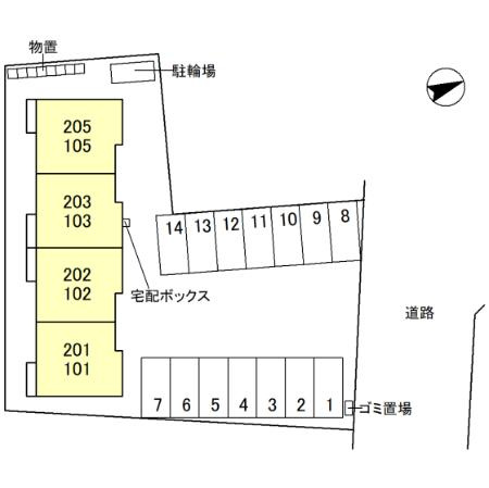 D-ROOM　MKの区画図