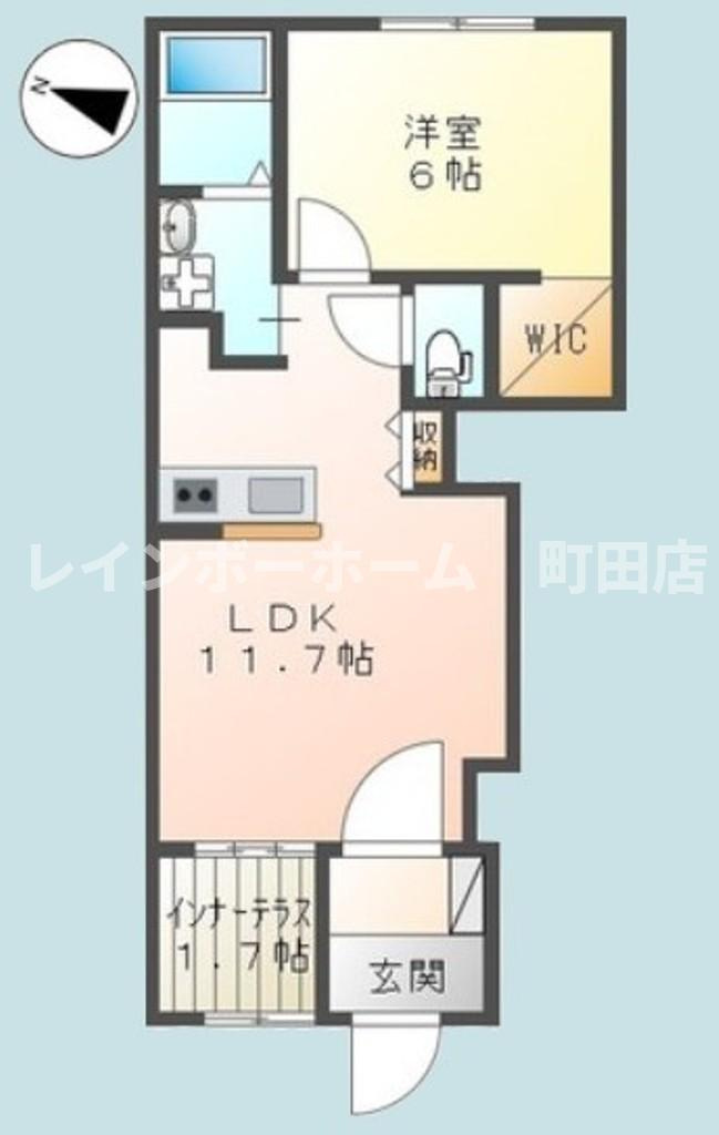フルーリア※初期費用分割後払いサービス利用可能物件の間取り