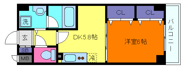 エスペランサ御影Ⅱの間取り
