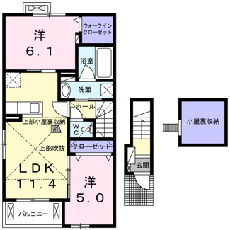 【間取り】 | パールＮＩＲＡＧＡＷＡ　Ⅱ
