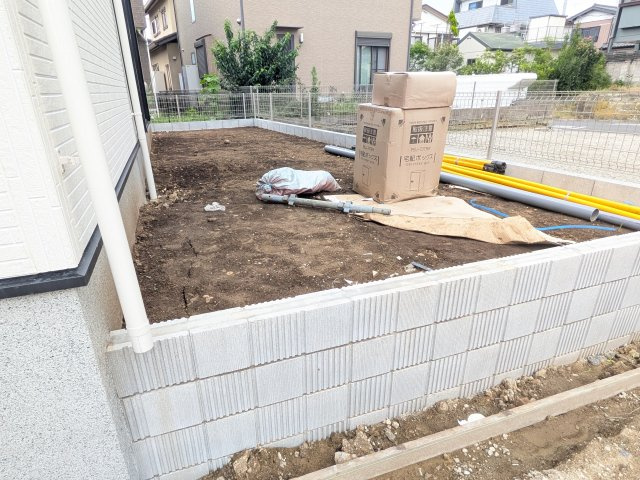 取手市新取手　2丁目　01期　新築戸建ての庭|広々とした南庭は陽当たり良好で、ウッドデッキやガーデニング、家庭菜園など使用用途は自由自在に使えますね♪
